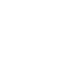 Site logo displaying a white outline of a guitar.
